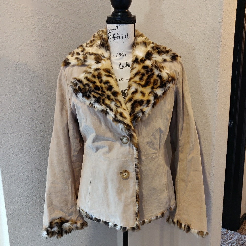 New York & Company Leather Coat